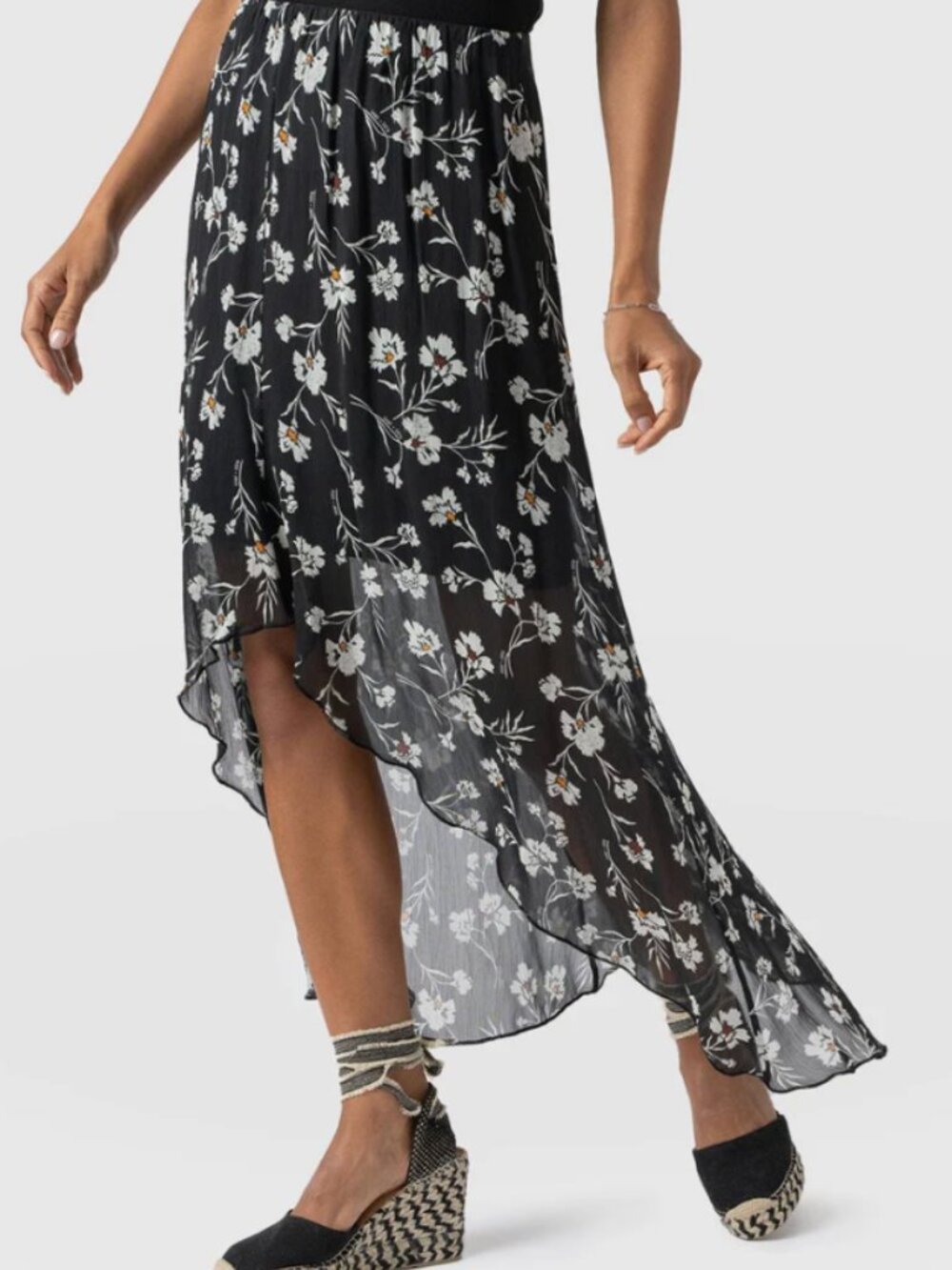NWOT Saint + Sofia Lexi High Low Asymmetrical Skirt